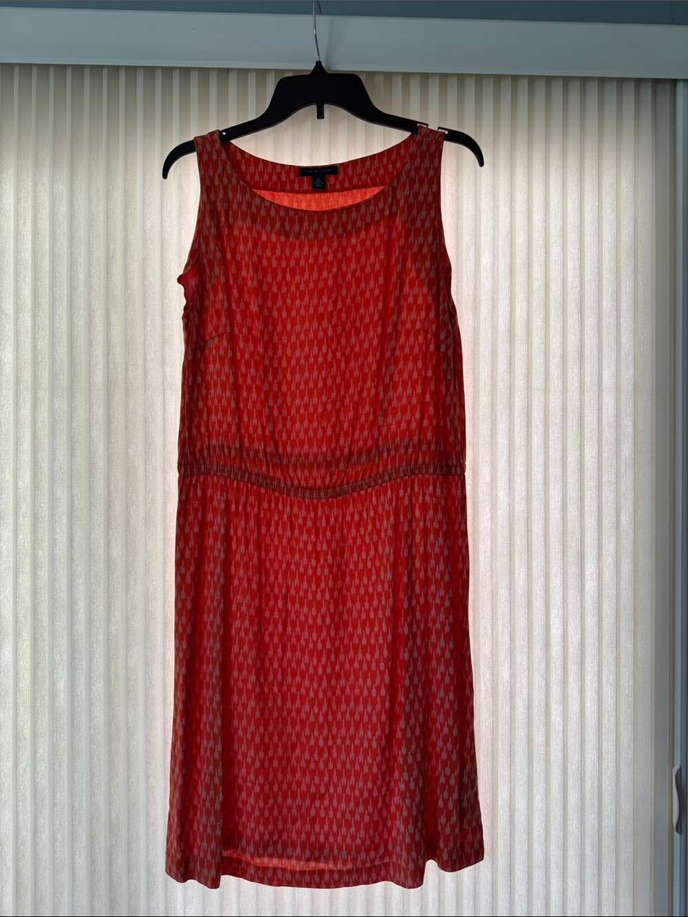 Sleeveless Orange/Rust Patterned Women’s Dress